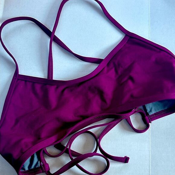 Jolyn Grayson Bikini Top in Cabernet Purple Size Medium - Picture 5 of 8
